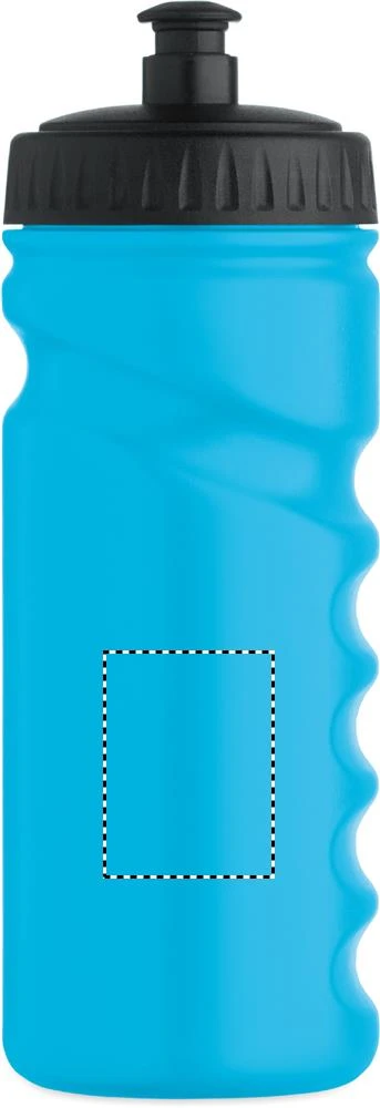Športová fľaša 500 ml SPOT FRESH – tyrkysová – tlačová plocha – Pre ľavákov