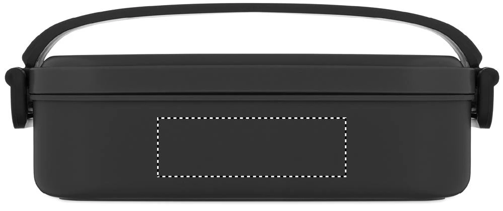 Obedár z PP, 800 ml SARNIE – černá – tlačová plocha – BOX SIDE 1