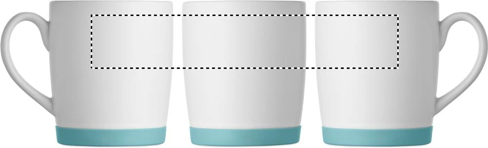 Keramický hrnček 300 ml SILBASE – petrolejová – tlačová plocha – MUG TC