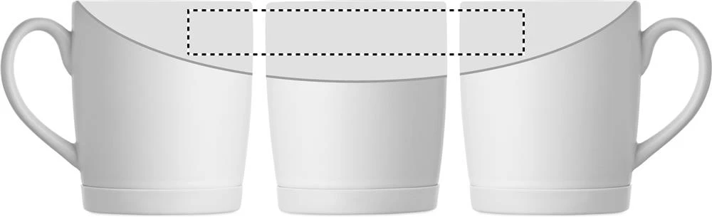 Keramický hrnček 300 ml SILBASE – bílá – tlačová plocha – INSIDE TC