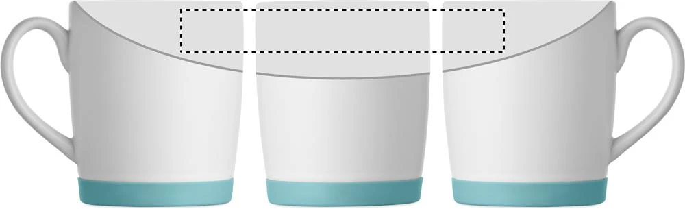 Keramický hrnček 300 ml SILBASE – petrolejová – tlačová plocha – INSIDE TC