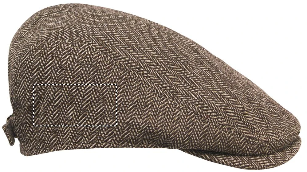 Šiltovka Newsboy 335g BLIND PEAK – khaki – tlačová plocha – Pravý bok