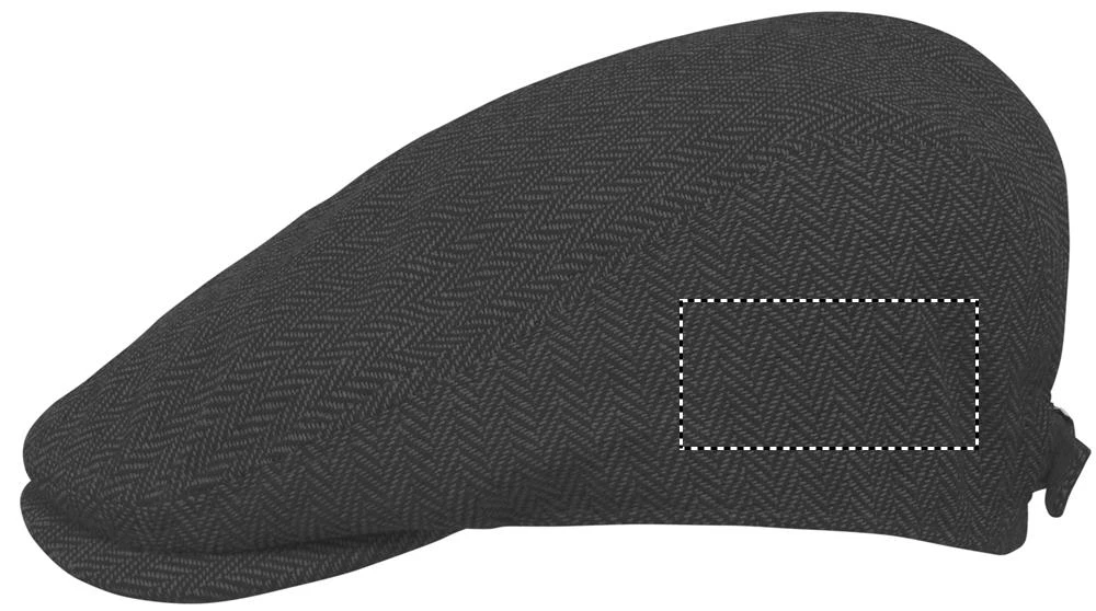 Šiltovka Newsboy 335g BLIND PEAK – černá – tlačová plocha – Ľavý bok