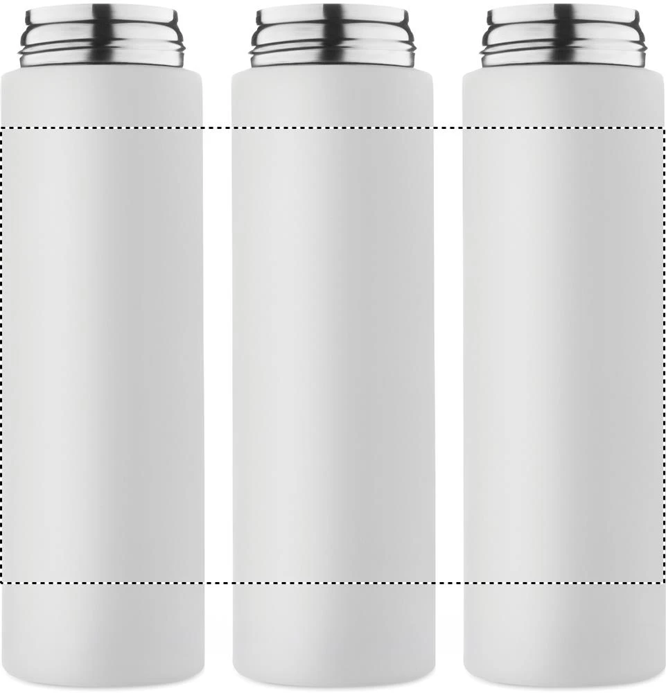 Jednostenná fľaša TOIEN ONE, 650 ml – bílá – tlačová plocha – 360 LASER