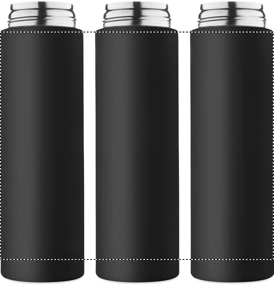 Jednostenná fľaša TOIEN ONE, 650 ml – černá – tlačová plocha – Dookola 360° – digitálna tlač