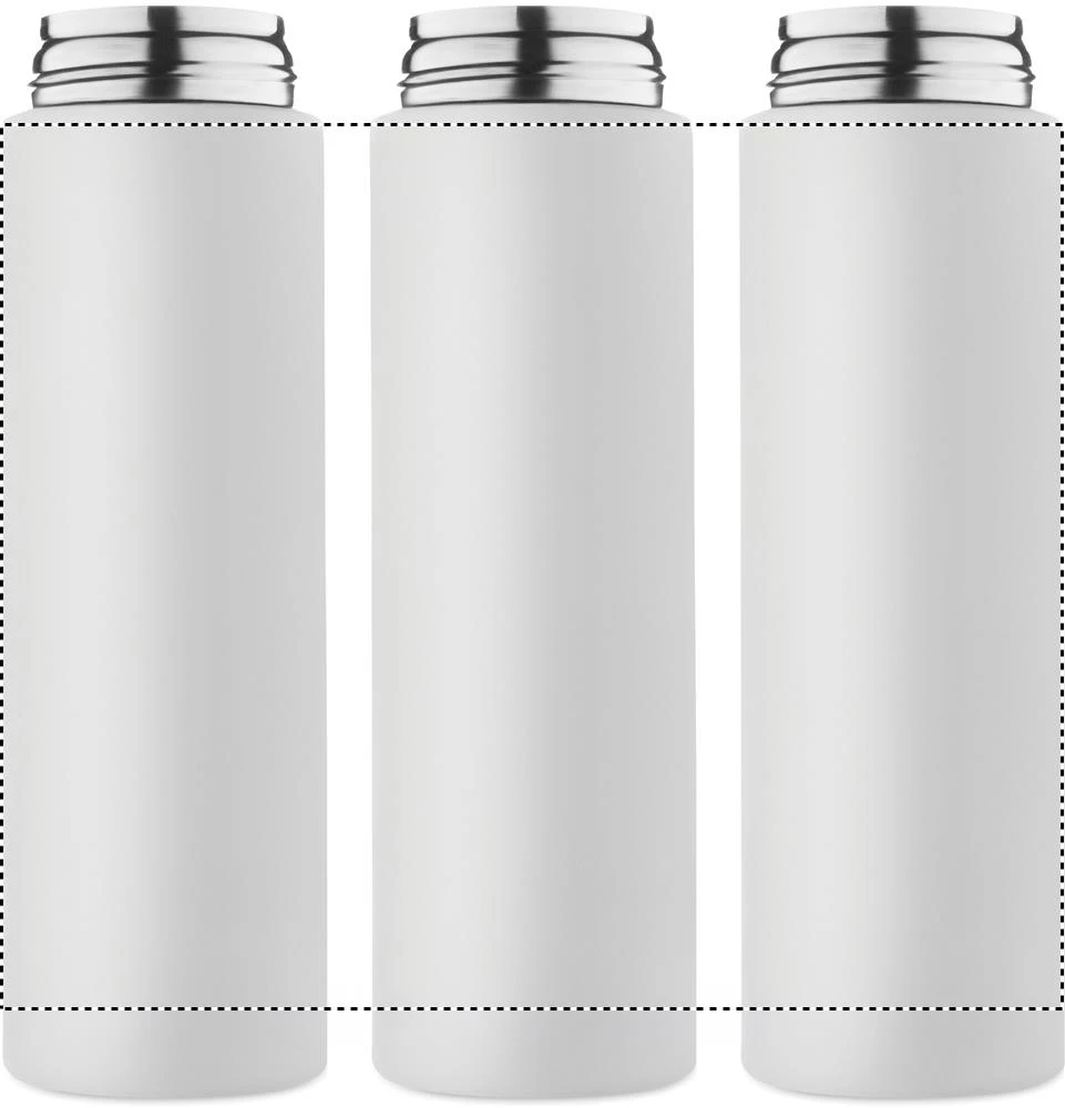 Jednostenná fľaša TOIEN ONE, 650 ml – bílá – tlačová plocha – Dookola 360° – digitálna tlač