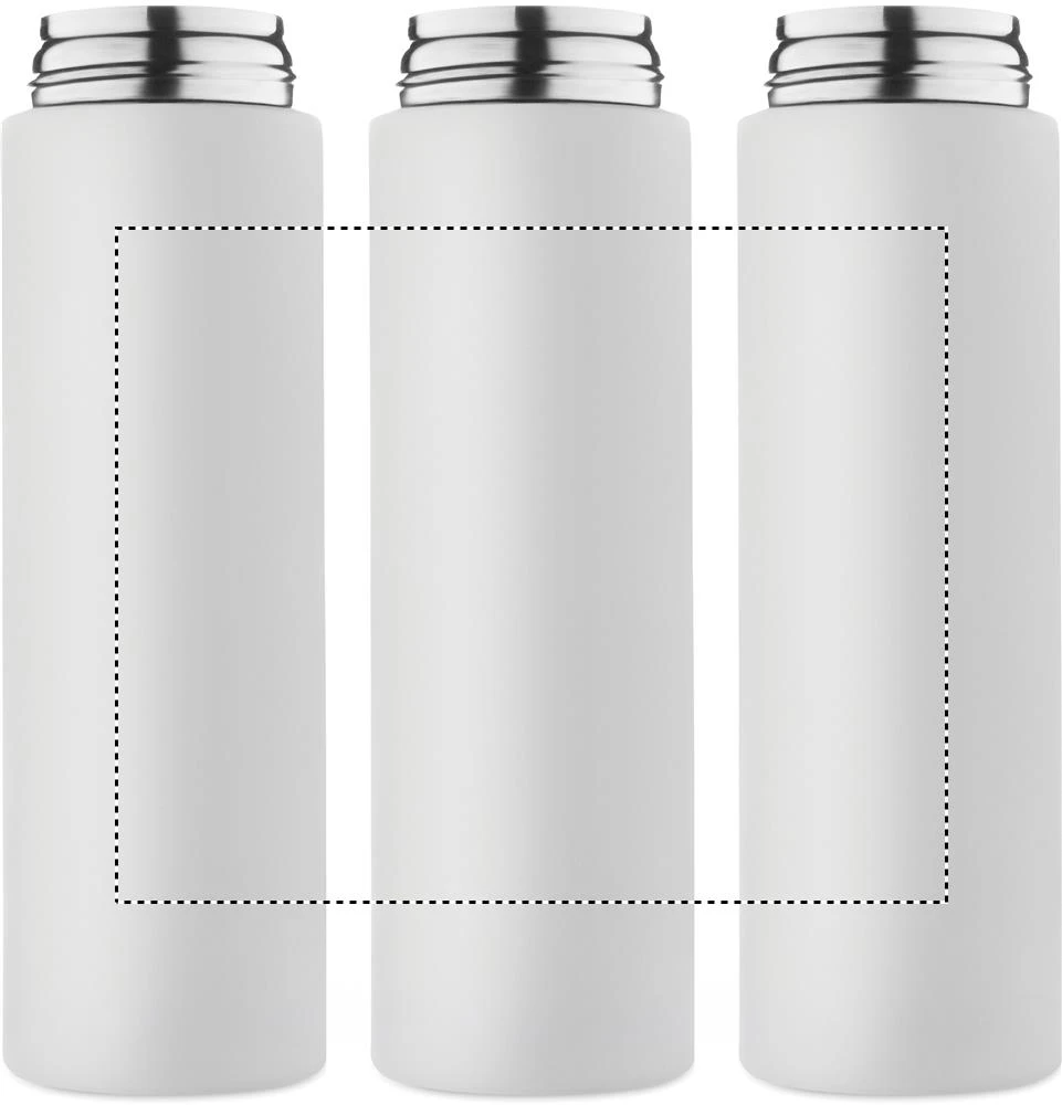 Jednostenná fľaša TOIEN ONE, 650 ml – bílá – tlačová plocha – Dookola (rotačná sieťotlač)