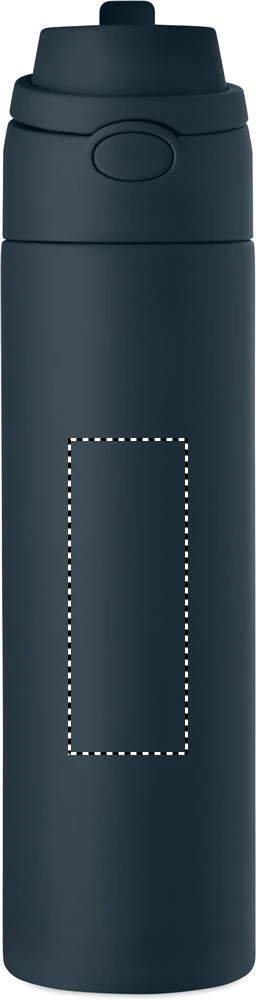 Jednostenná fľaša TOIEN ONE, 650 ml – francouzská námořnická modř – tlačová plocha – Predná strana