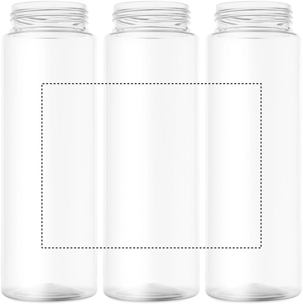 Fľaša RPET 700 ml TOIEN KLAR – černá – tlačová plocha – Dookola (rotačná sieťotlač)