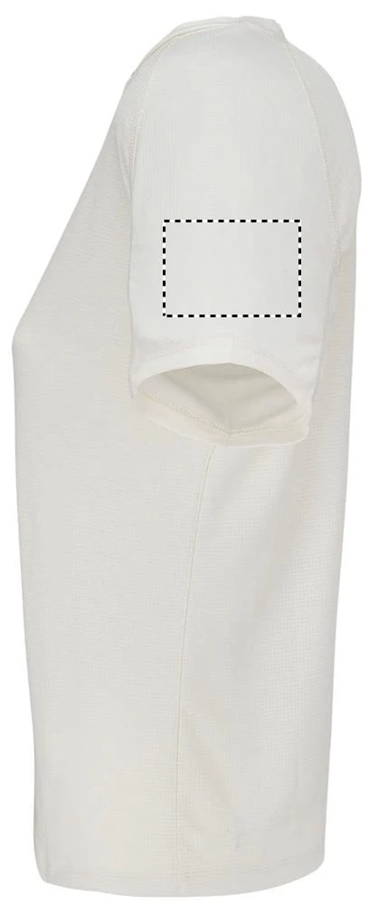 Dámske raglánové tričko VORTEX - Sol's – white – tlačová plocha – Ľavý rukáv