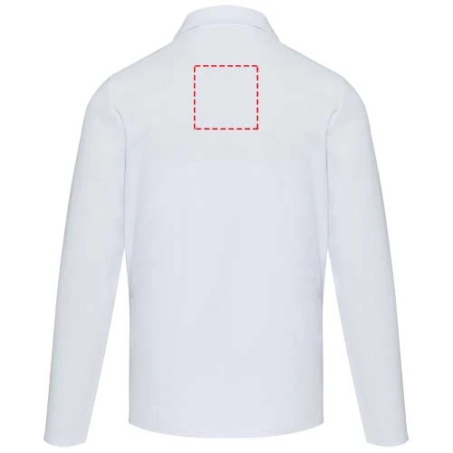 Unisex polokošeľa s dlhým rukávom Apollo - Elevate – bílá – tlačová plocha – Horná časť chrbta