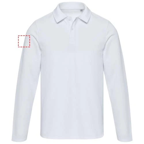 Unisex polokošeľa s dlhým rukávom Apollo - Elevate – bílá – tlačová plocha – Pravý biceps