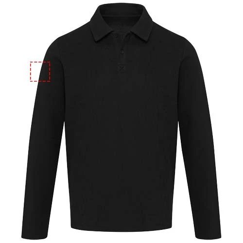 Unisex polokošeľa s dlhým rukávom Apollo - Elevate – černá – tlačová plocha – Pravý biceps