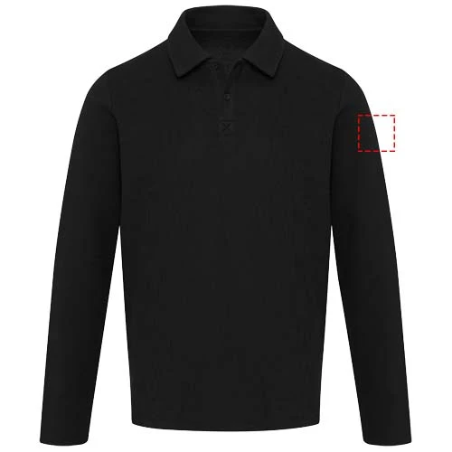 Unisex polokošeľa s dlhým rukávom Apollo - Elevate – černá – tlačová plocha – Ľavý biceps