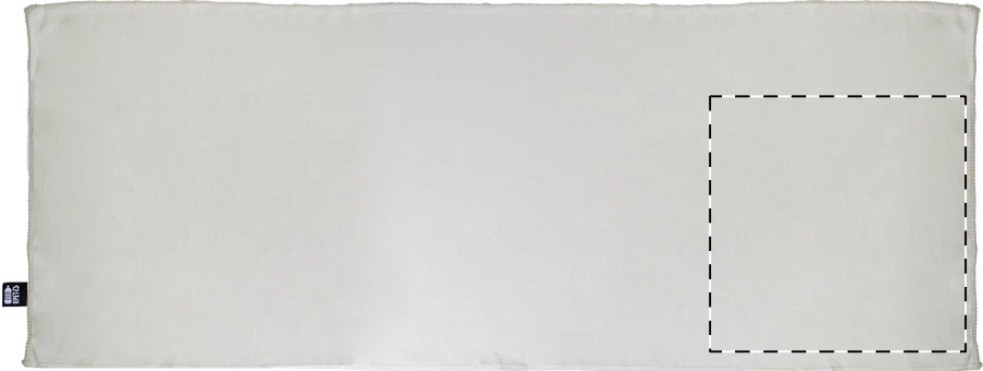 Endure uterák z RPET – white – tlačová plocha – Pravý dolný roh