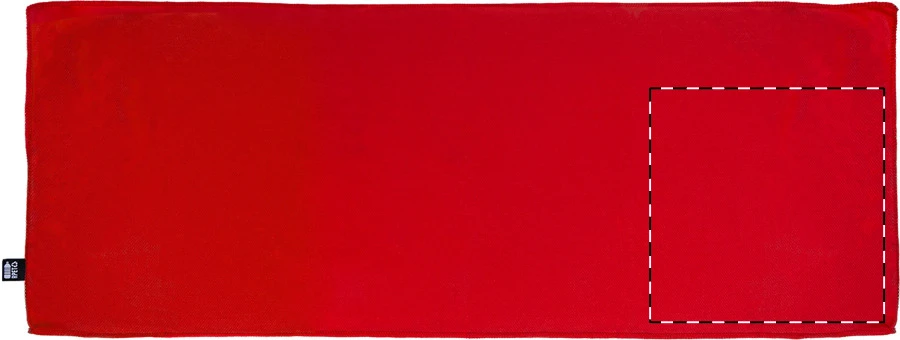 Endure uterák z RPET – red – tlačová plocha – Pravý dolný roh