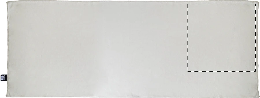Endure uterák z RPET – white – tlačová plocha – Pravý horný roh