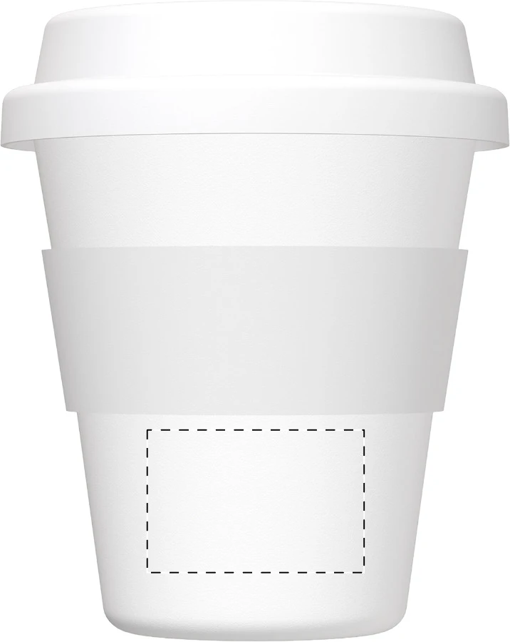 Grappulu cestovný kelímok – white – tlačová plocha – Predná strana