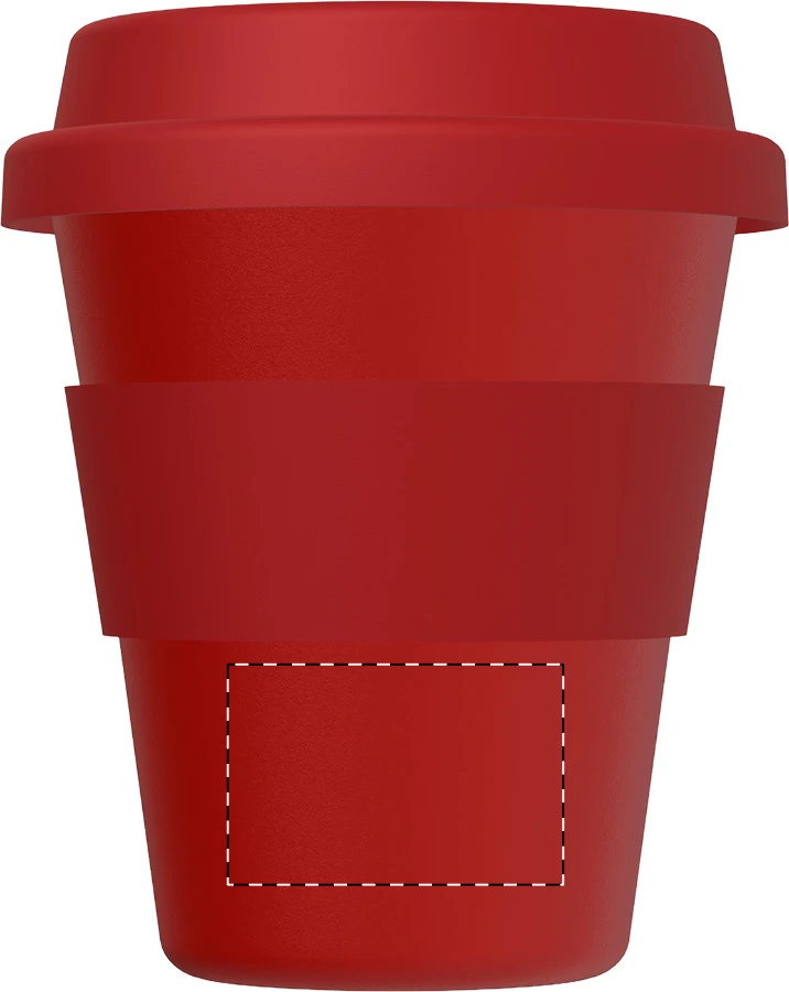 Grappulu cestovný kelímok – red – tlačová plocha – Predná strana
