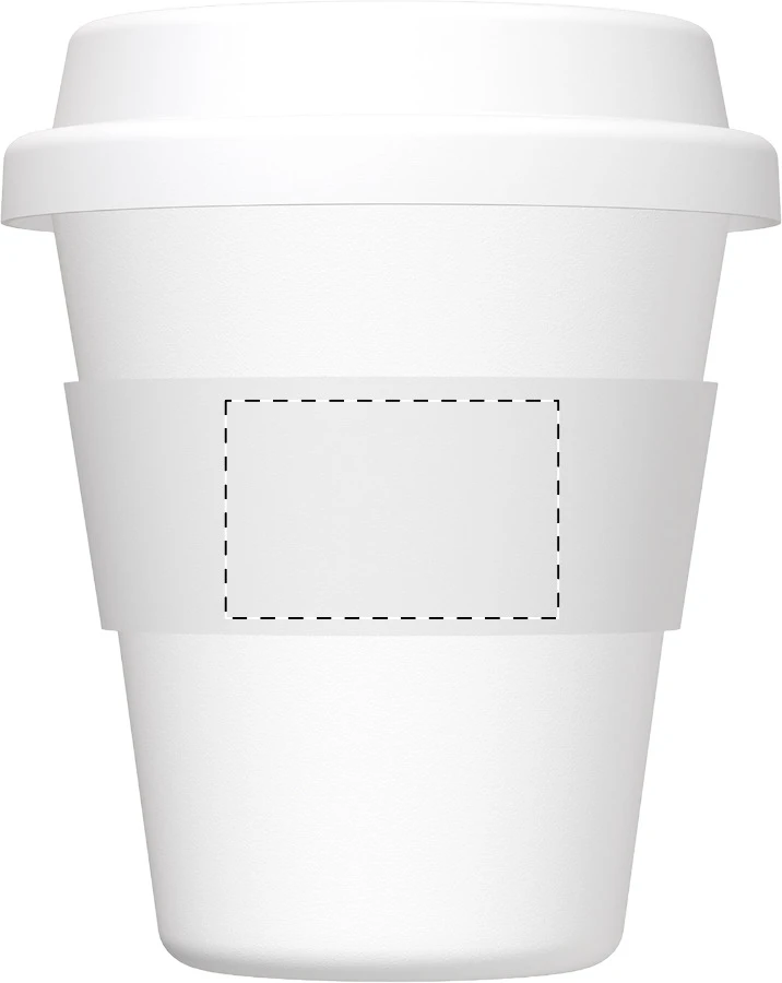 Grappulu cestovný kelímok – white – tlačová plocha – Rukoväť