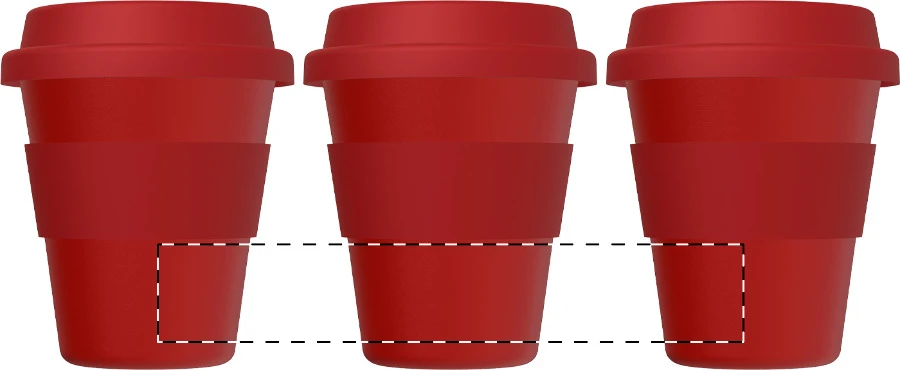Grappulu cestovný kelímok – red – tlačová plocha – Celoplošná potlač – rotačná sieťotlač
