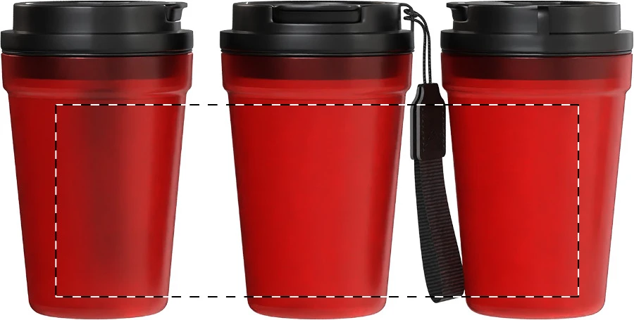 Frobbu cestovný kelímok – red – tlačová plocha – Obal