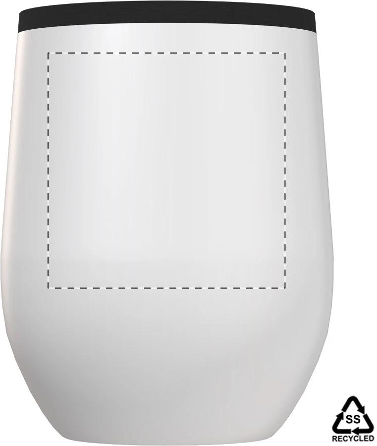 Poppy RSS termo hrnček – white – tlačová plocha – Zadná strana