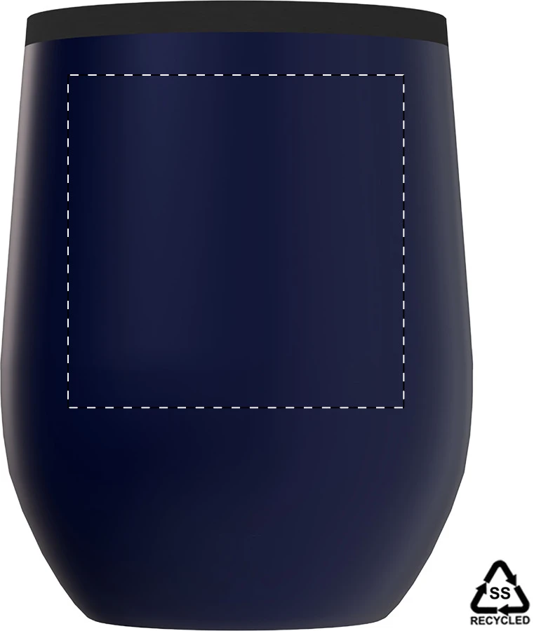 Poppy RSS termo hrnček – dark blue – tlačová plocha – Zadná strana