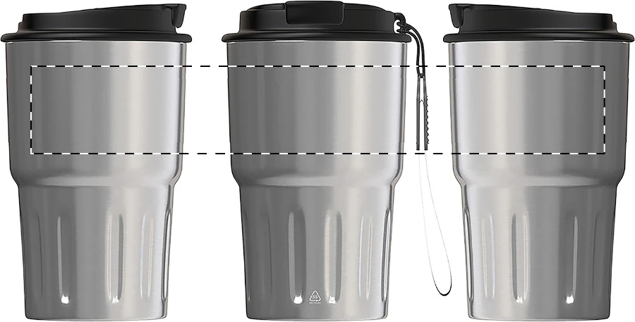 Aricha RSS termo hrnček – silver – tlačová plocha – Obal
