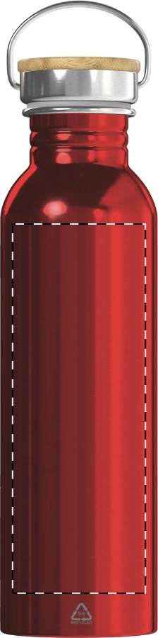 Nanga RSS fľaša – red – tlačová plocha – Predná strana