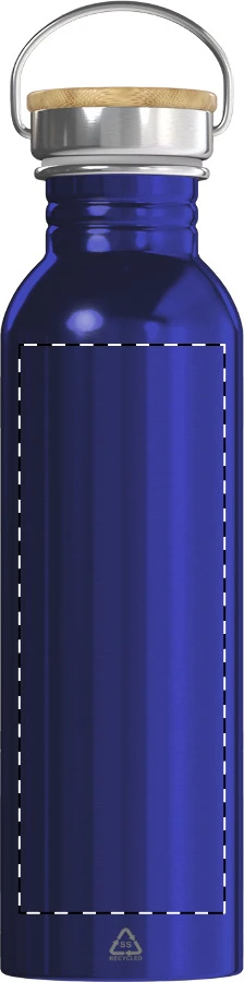 Nanga RSS fľaša – blue – tlačová plocha – Predná strana
