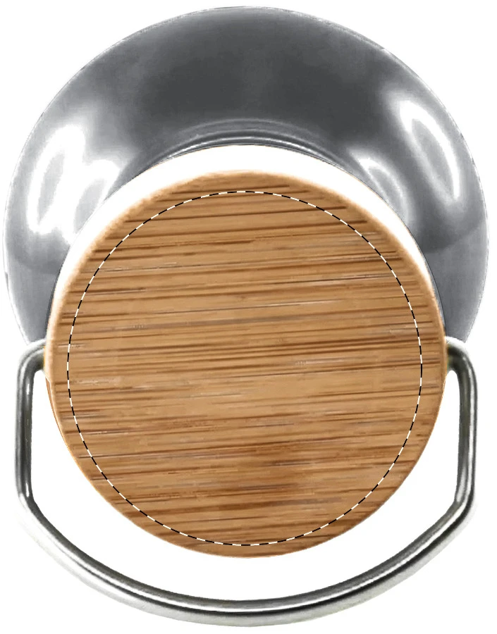 Nanga RSS fľaša – silver – tlačová plocha – Čiapka