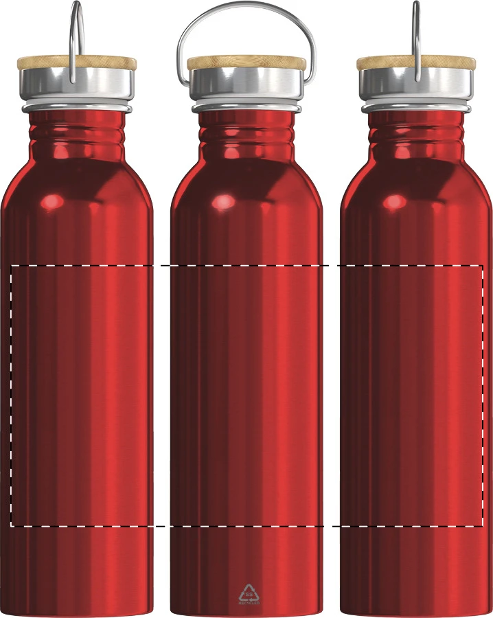 Nanga RSS fľaša – red – tlačová plocha – Celoplošná potlač – rotačná sieťotlač