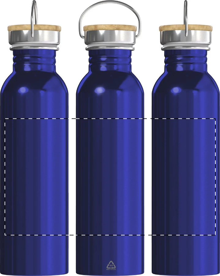 Nanga RSS fľaša – blue – tlačová plocha – Celoplošná potlač – rotačná sieťotlač