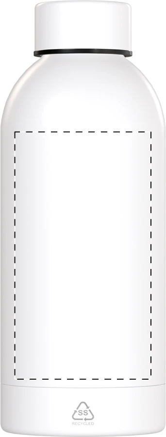 Pumono RSS fľaša – white – tlačová plocha – Predná strana