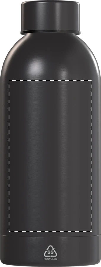 Pumono RSS fľaša – dark grey – tlačová plocha – Predná strana