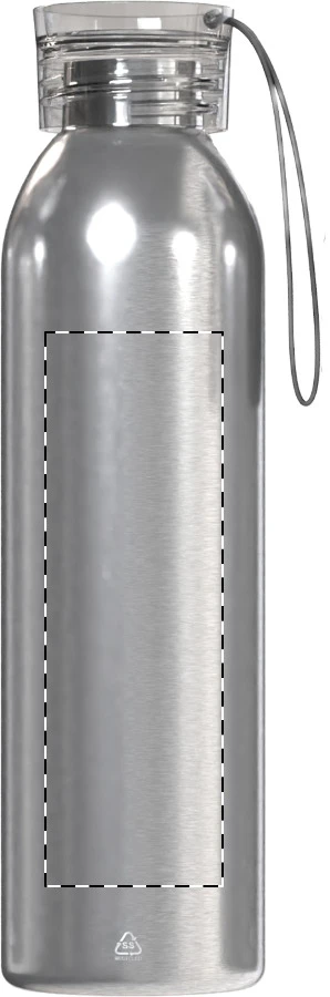 Resip Inox fľaša RSS – silver – tlačová plocha – Predná strana