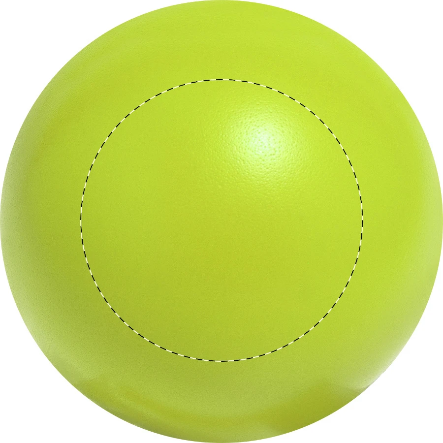 Relixa Mini antistresová loptička – lime green – tlačová plocha – Zadná strana