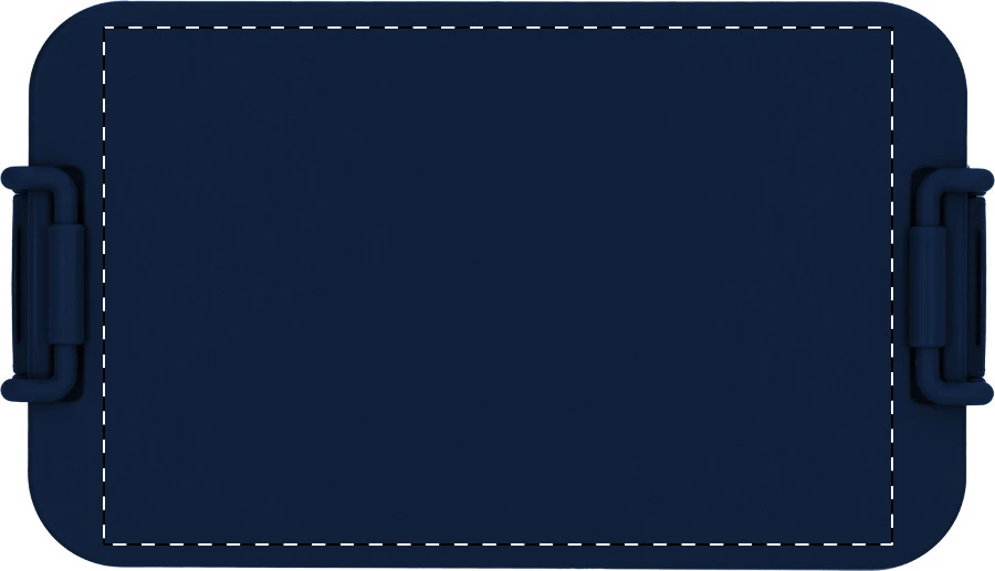 Duplox stohovateľný obedár – dark blue – tlačová plocha – Vrchná časť krabice
