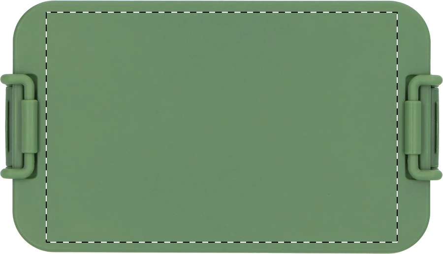 Duplox stohovateľný obedár – green – tlačová plocha – Vrchná časť krabice