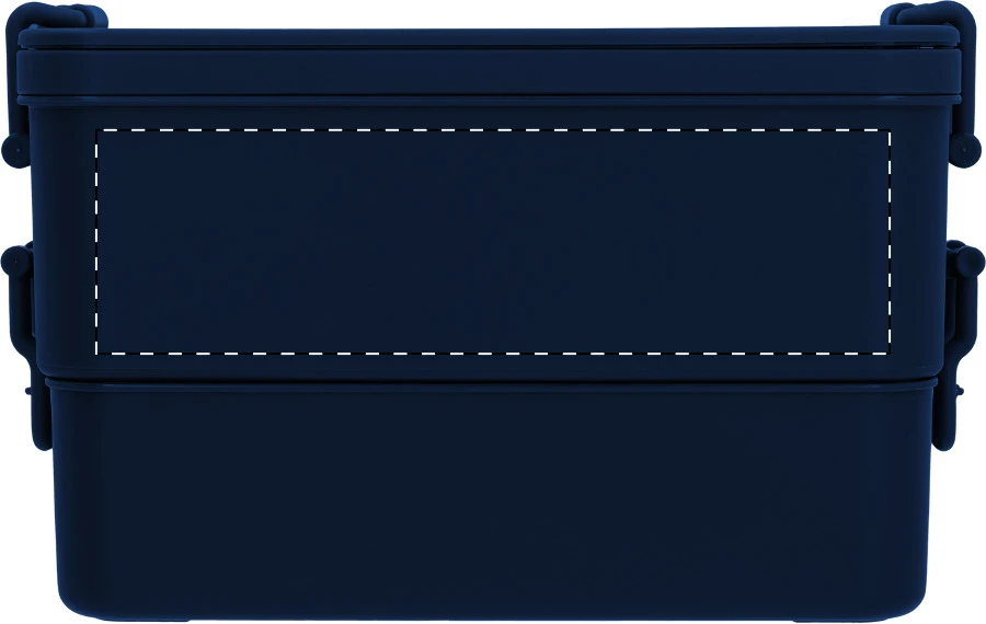 Duplox stohovateľný obedár – dark blue – tlačová plocha – Krabica 1 - zadná strana
