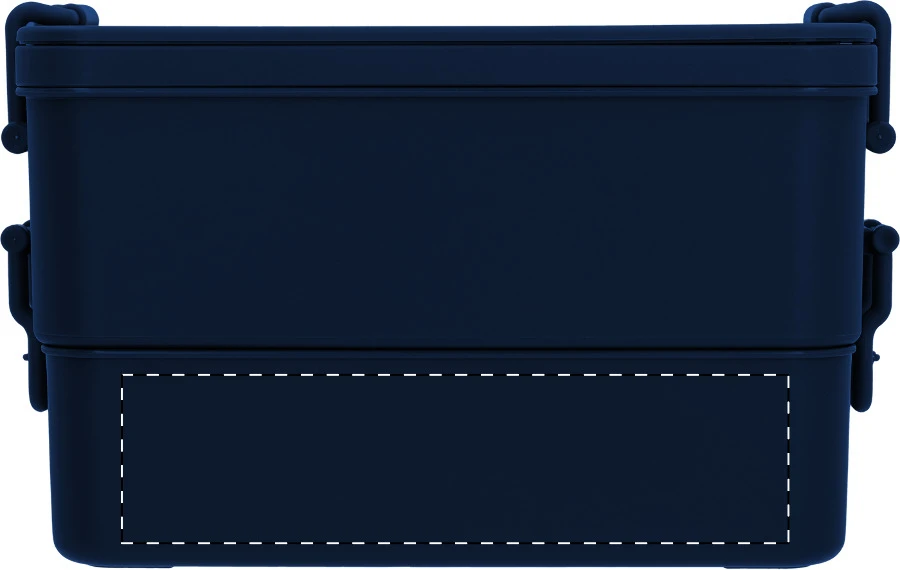 Duplox stohovateľný obedár – dark blue – tlačová plocha – Krabica 2 - zadná strana