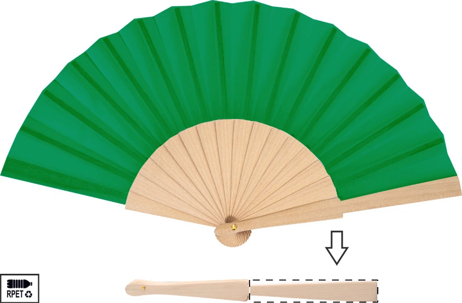 Solana RPET vejár – green – tlačová plocha – Predná strana