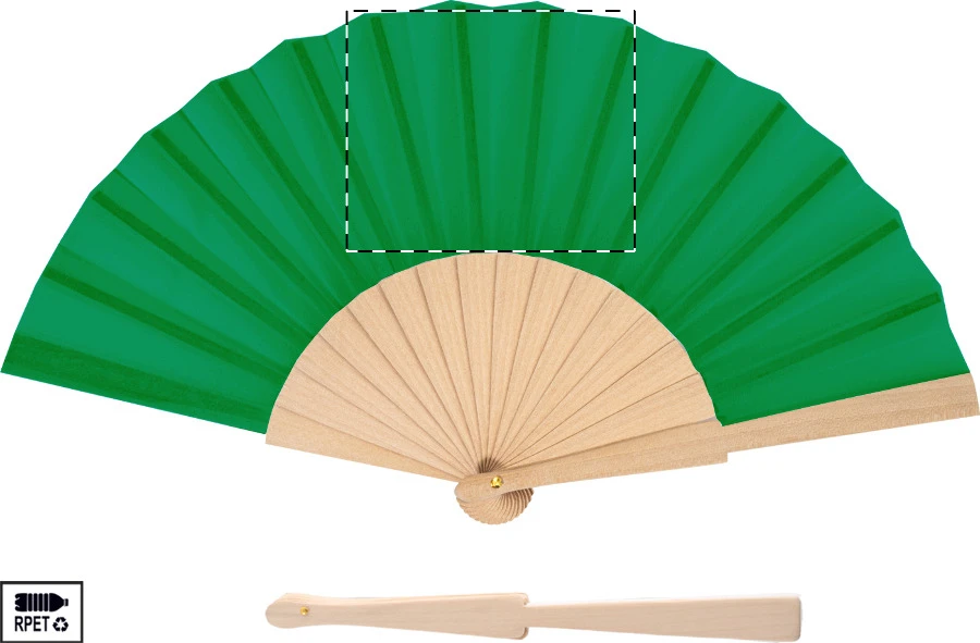 Solana RPET vejár – green – tlačová plocha – Stred