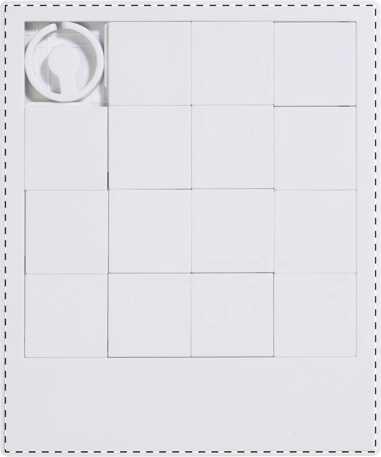 Mazimi RABS posúvacie puzzle – white – tlačová plocha – Predná strana