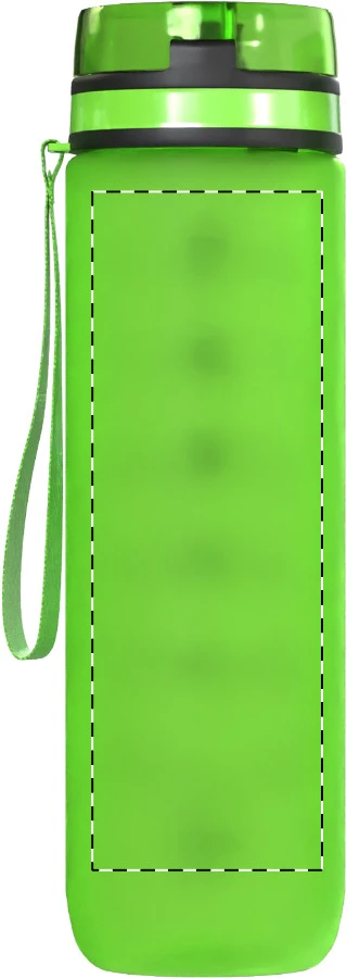 Sipcount RPET motivačná fľaša – green – tlačová plocha – Zadná strana