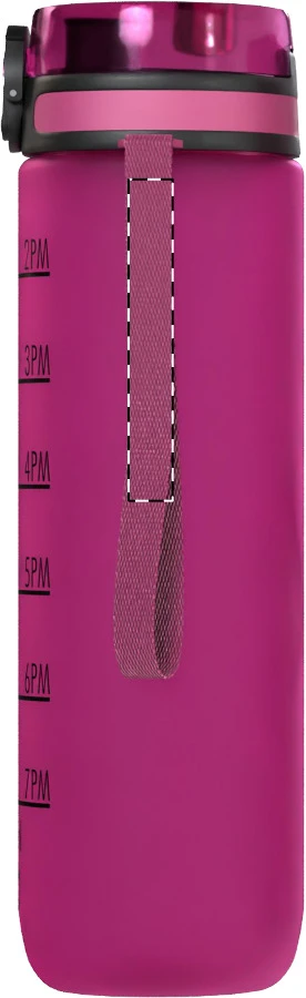Sipcount RPET motivačná fľaša – pink – tlačová plocha – Popruh