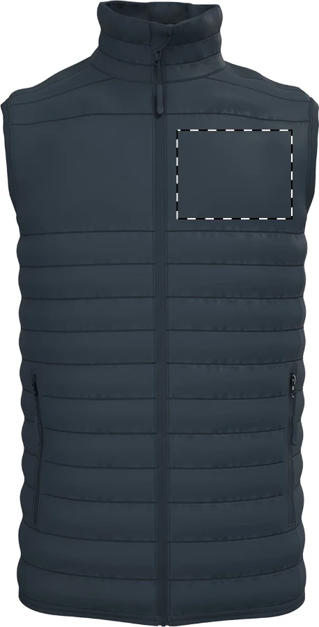 IB6172 zateplená vesta - iDealBasic – dark blue – tlačová plocha – Ľavá hruď