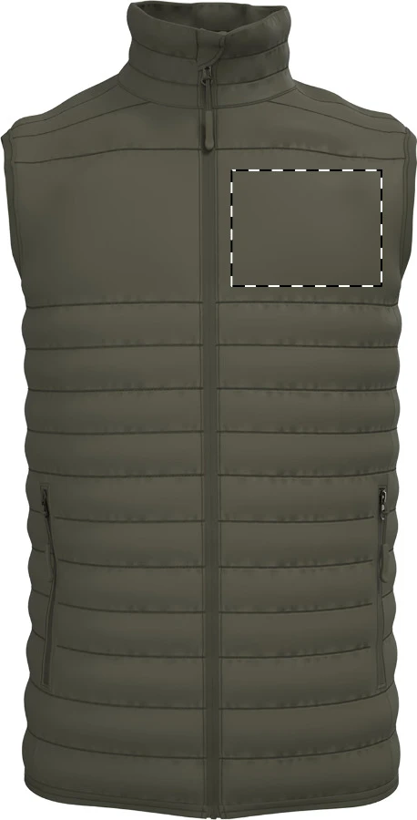 IB6172 zateplená vesta - iDealBasic – olive – tlačová plocha – Ľavá hruď