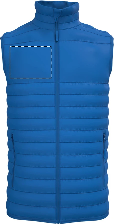 IB6172 zateplená vesta - iDealBasic – blue – tlačová plocha – Pravá hruď